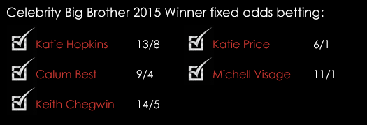 Celebrity Big Brother 2015 Winner Fixed Odds Betting