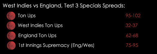 West Indies Vs England 3rd Test Specials Spreads